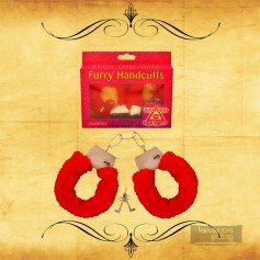 Fetish Fantasy Beginner's Furry Cuffs in Red BDSM-004