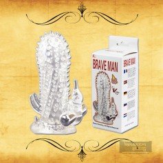Sheath Rabbit Extender Penis with dots Brave Man PES-020