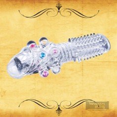 Male Cock Rings Penis Extension With Colourful Beads PES-022