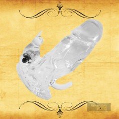 Triple Pleasure Vibrating Rabbit Penis Sleeve PES-028