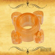 Transparent 4 Tube FingerCock Ring CR-010