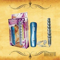 Silver Beaded Anal Vibrator AD-012