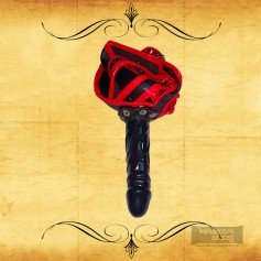 Black Red Edge Leather Harness Lesbian Strapon SO-025